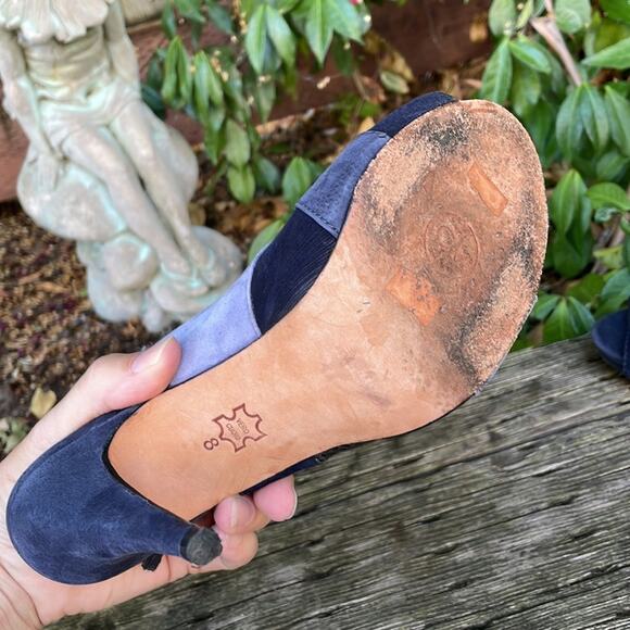 Cynthia Vincent Astrid Metallic Leather Suede Designer Platform Sandals Heels - Picture 10 of 15